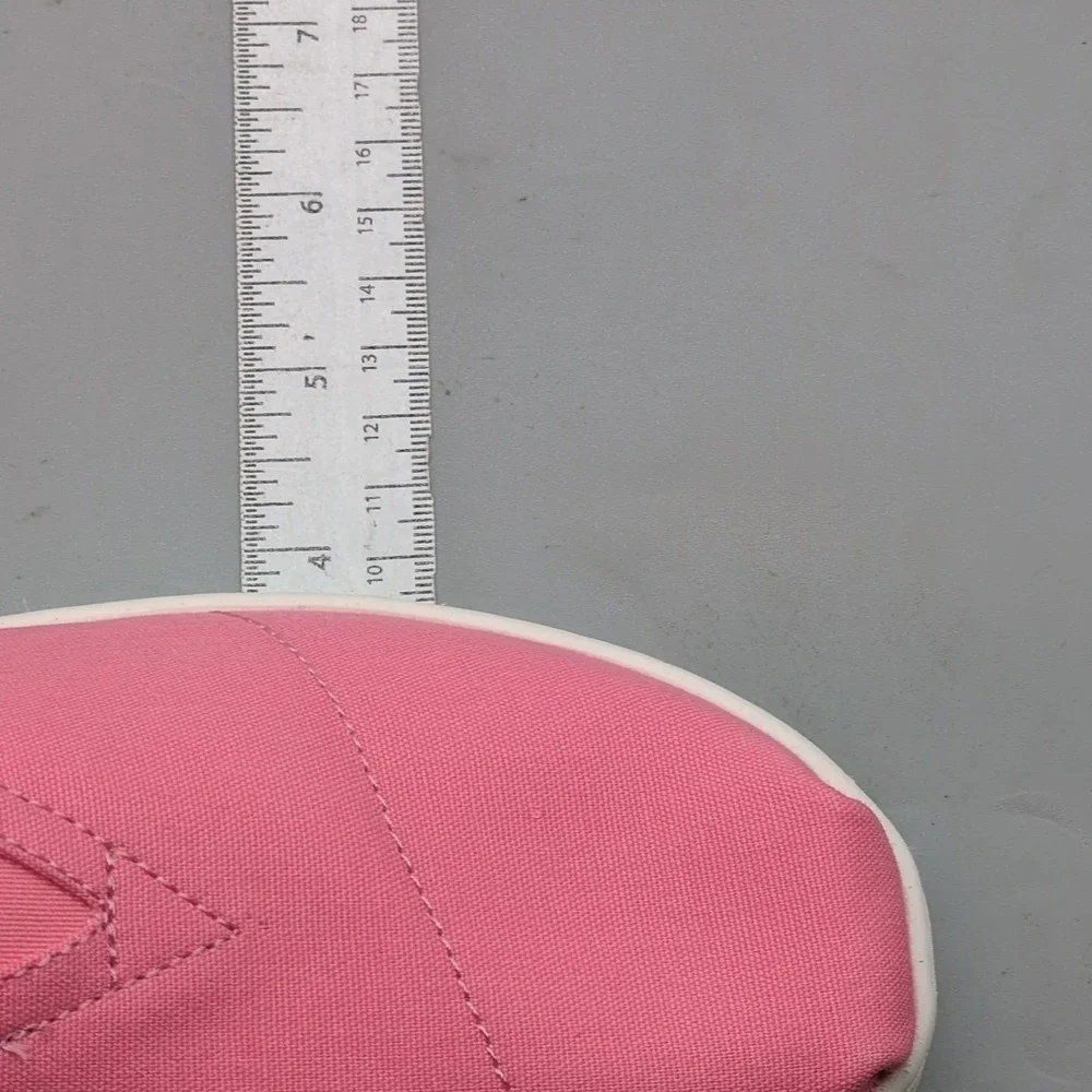 Toms Shoes Girls Belmont Pink 5.5 Slip On Flats Canvas Comfort Stretch NEW